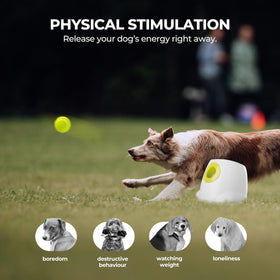Automatic Dog Ball Launcher — Indoor & Outdoor Fetch Machine LUSHYLIFE