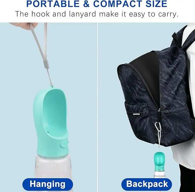 Portable Dog Water Bottle & Snack Dispenser | Travel Cup