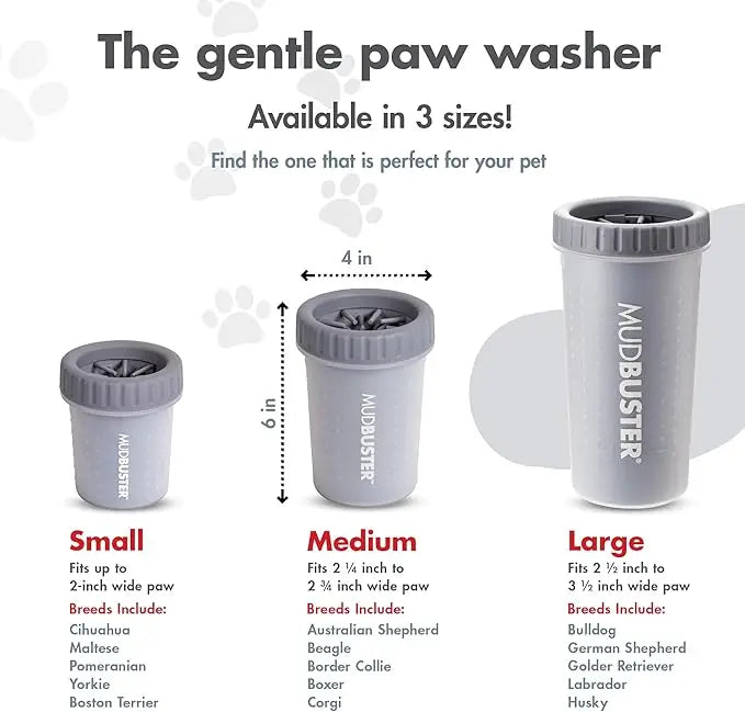 2-in-1 Dog Paw Cleaner Cup | Mud Washer & Grooming Brush