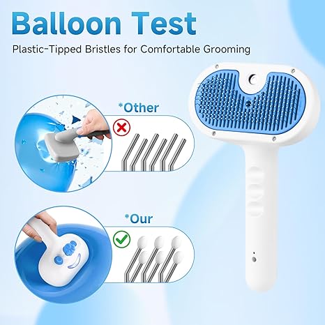 3-in-1 Pet Steam Grooming Brush — Steam, Comb & Massage