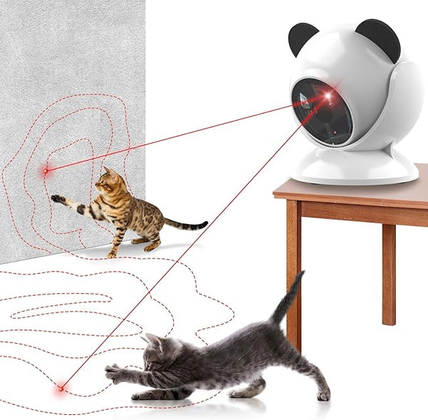 Interactive Laser Cat Toy — Auto-Rotating 360° Laser
