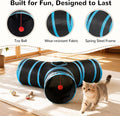 Crinkle Tunnel Cat Toy — Collapsible Play Tunnel with Toys LUSHYLIFE