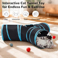 Crinkle Tunnel Cat Toy — Collapsible Play Tunnel with Toys LUSHYLIFE