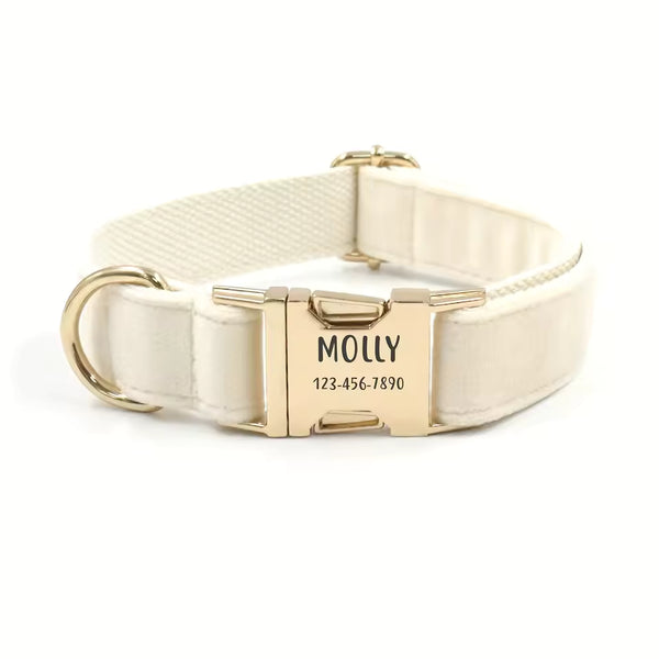 Personalized Pet Collar — Embroidered Name & Number