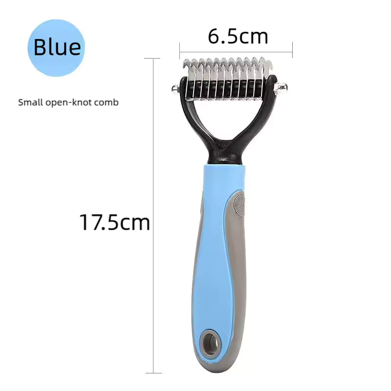 Professional Double-Sided Deshedding Brush for Dogs & Cats