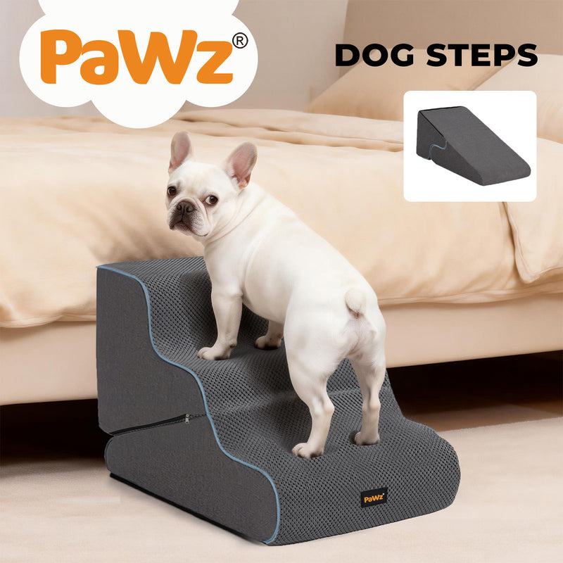 2-in-1 Convertible Dog Ramp & Pet Stairs | Grey