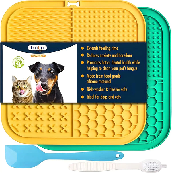 Dog Lick Mat Slow Feeder | Silicone Licking Pad